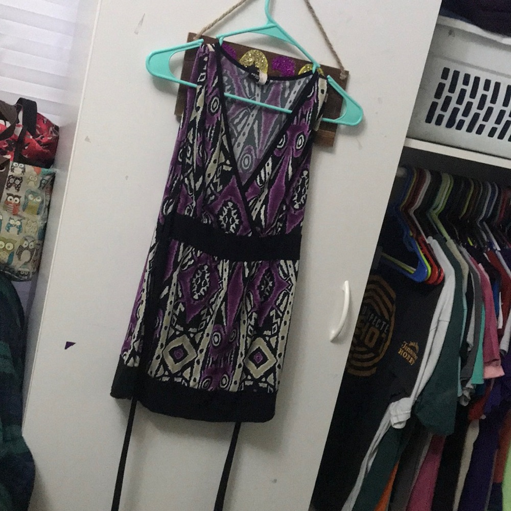 Purple and badge designed blouse